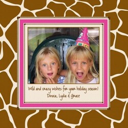Giraffe Print with Pink Digital Photo Cards