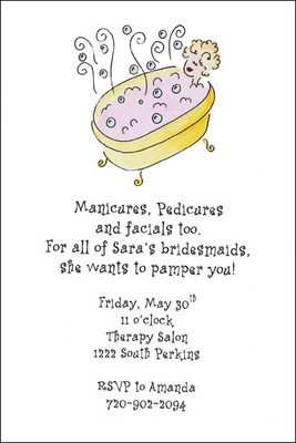 Spa Invitations Spa Invitations
